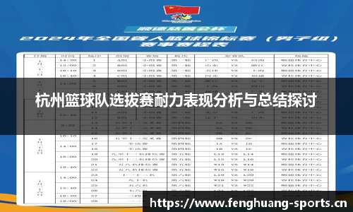 杭州篮球队选拔赛耐力表现分析与总结探讨