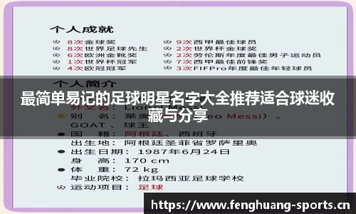 最简单易记的足球明星名字大全推荐适合球迷收藏与分享